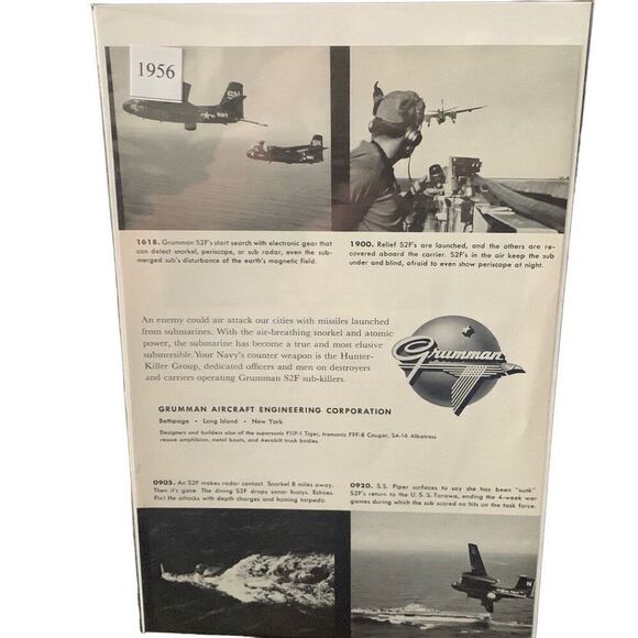 Vintage 1956 Grumman Aircraft Engineering Ad Advertisement - Picture 1 of 4